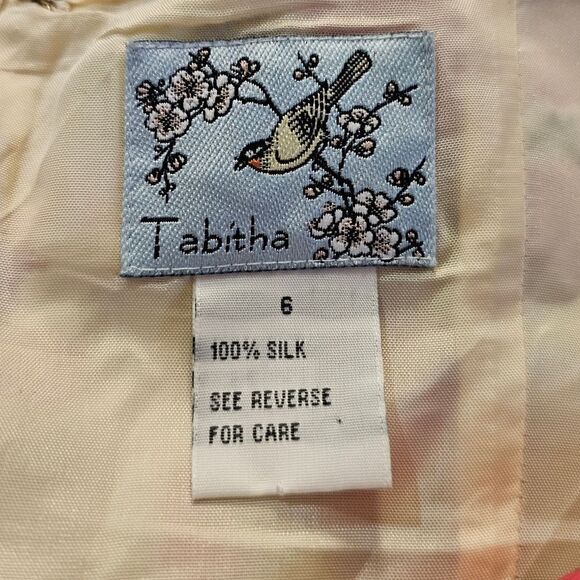 ANTHROPOLOGIE TABITHA Silk Rose Floral Dress - Size 6 - Picture 7 of 7